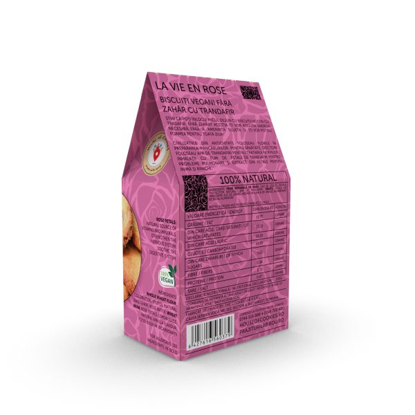 Biscuiti fara zahar cu petale de trandafiri, La vie en rose, Prajituri la birou