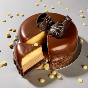 Tort Duo Mousse, ciocolata belgiana, Prajituri la birou