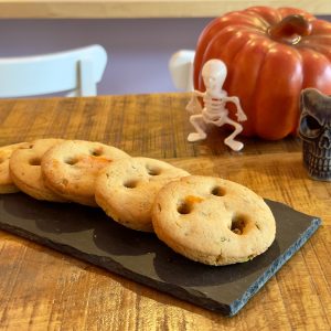 Cookies Halloween cu portocal, unt si fistic