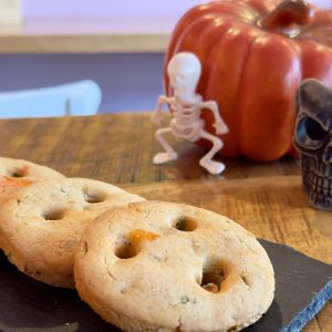 Cookies Halloween cu portocala, unt si fistic